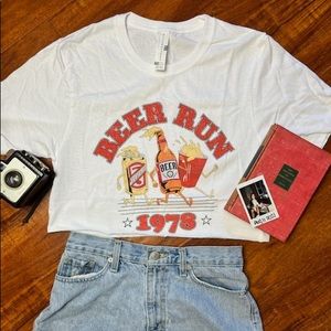 Beer Run 1978 - white Crop Top